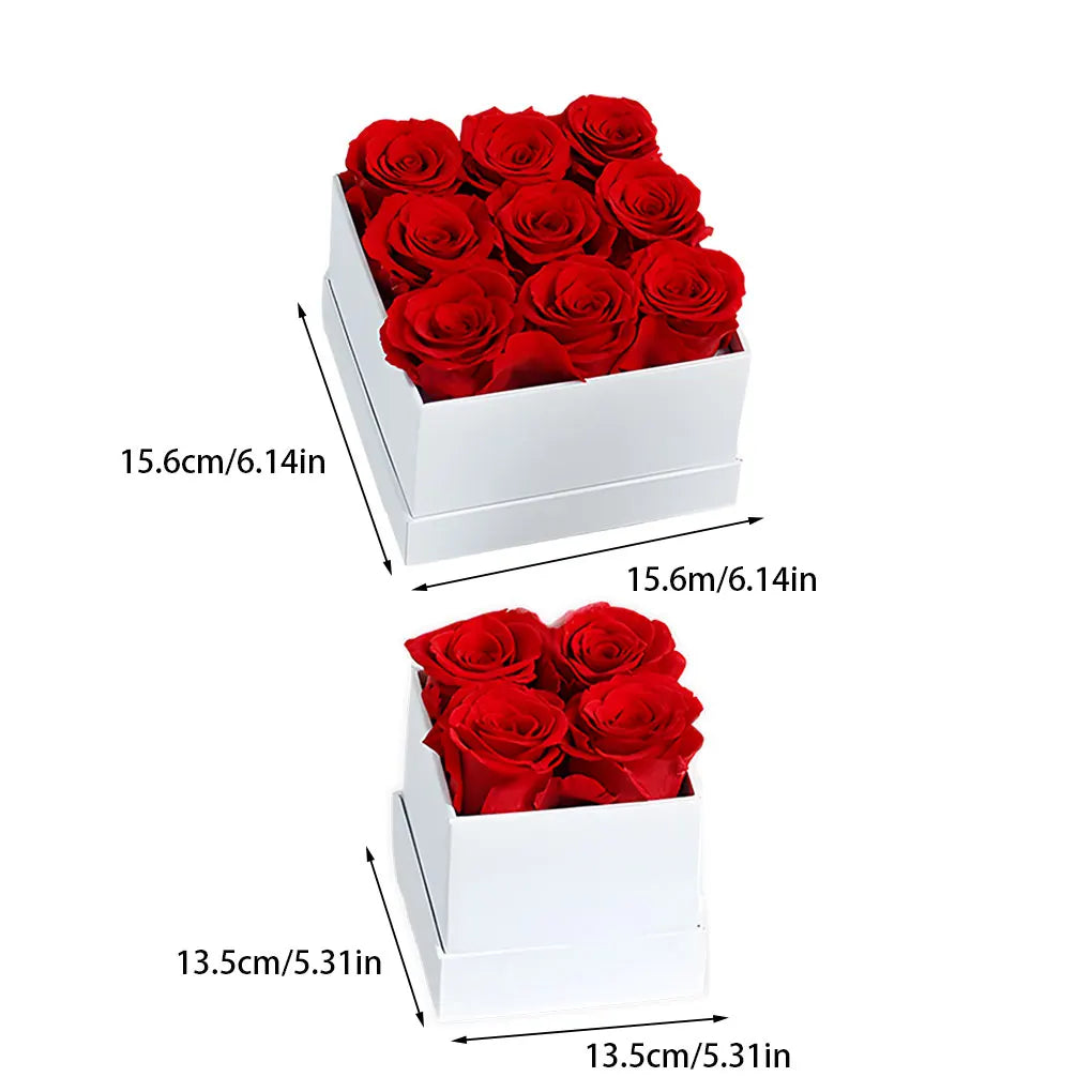 Preserved Rose Box Eternal Flower Immortal Roses Birthday Gift for Vue