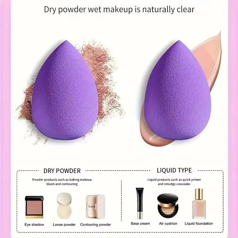 Professional Makeup Sponge Cosmetic Blender Beauty Egg Foundation Sponges Puff Powder Soft Gentle Multi-Purpose Makeup Tools Vue