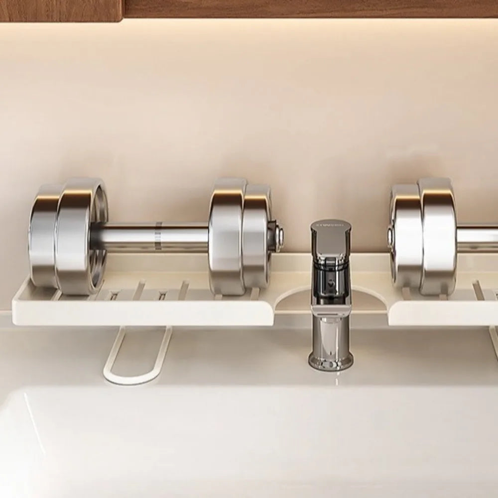 Minimalist Bathroom Storage Rack Waterproof Rustproof Faucet Storage Shelf Water Drainage Space Saving Kitchen Sink Holder Vue