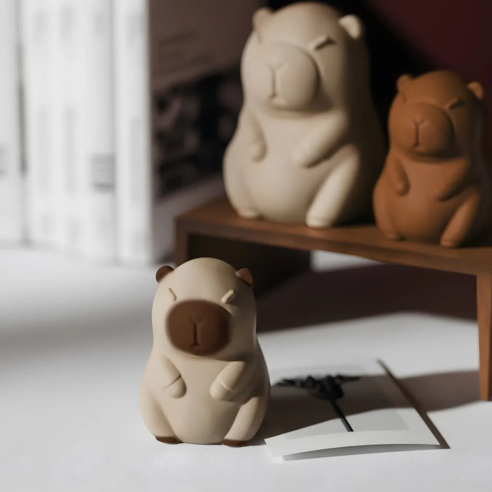 Standing Capybara Scent Candle Silicone Mold 3D Animal Resin Plaster Making Supplies Handmade Drip Glue Car Decor Birthday Gifts Vue
