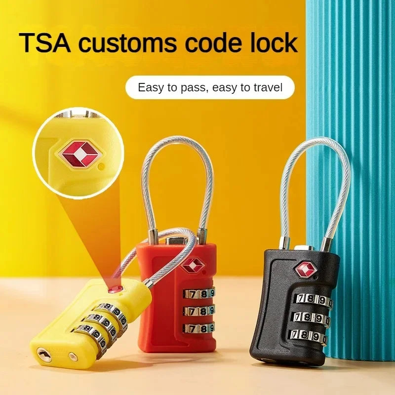 New TSA Customs Colorful Code Lock for Travel Luggage Password Changeable Lock Contrast Color Design Padlock Cabinet Locker Vue
