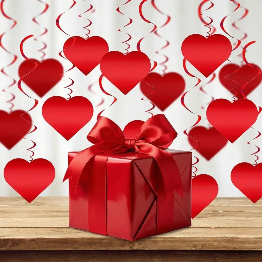 Romantic Valentine's Day Love Pulling Decorations Party Supplies Love Flower Hanging Curtain DIY Wedding Vue