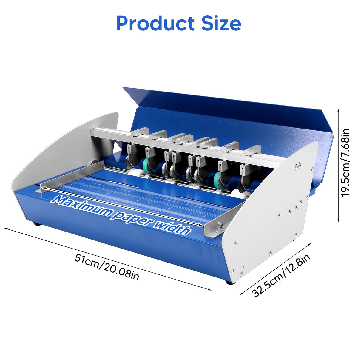 3-in-1 Electric Paper Creaser Perforator & Folder Machine 460mm Paper Finishing Machine Vue