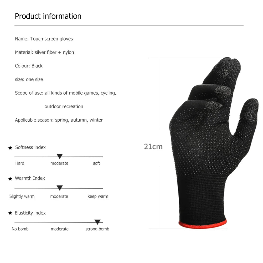 1-10Pair Anti Slip Touch Screen Gloves Breathable Knit Thermal Gloves for Gaming Biking Motorcycle Gloves Sports Full Finger Vue