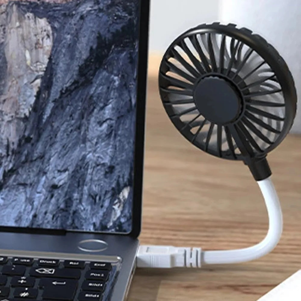 Small USB Rechargeable Fan Mute Operation Creative Design Handheld