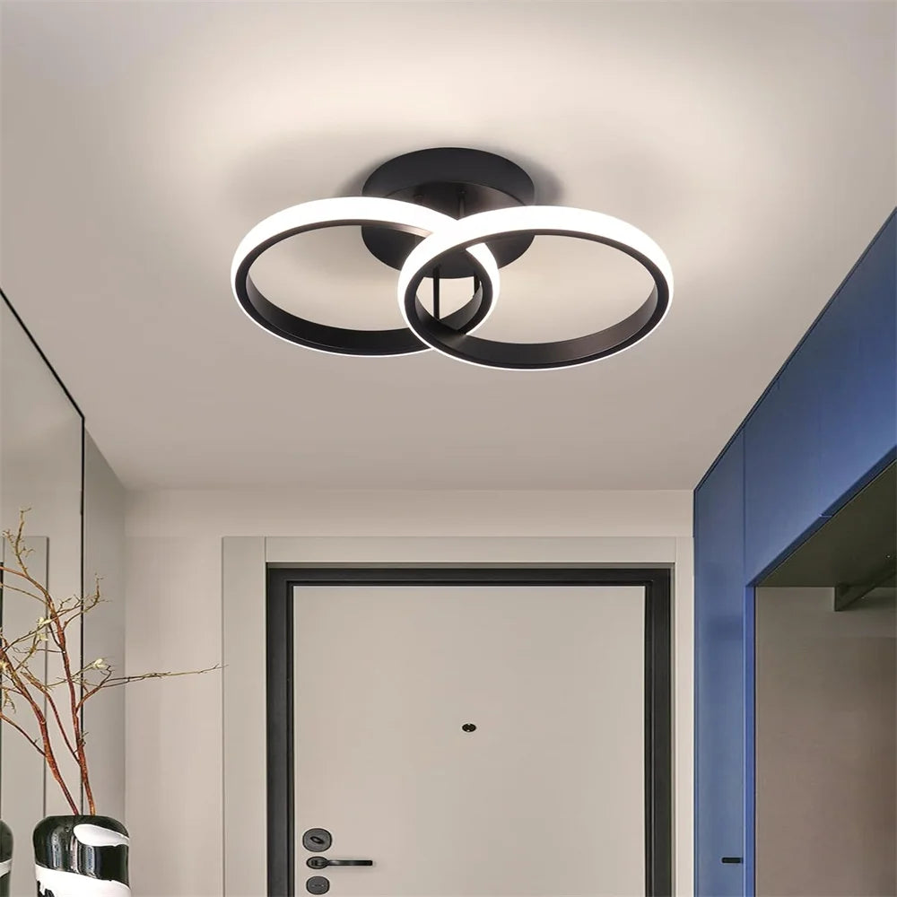 Round Modern Led Ceiling Light Fixtures Ceiling, Bathroom Close to Ceiling Lights for Corridor Stair Aisle Lamps Balcony Stair Vue