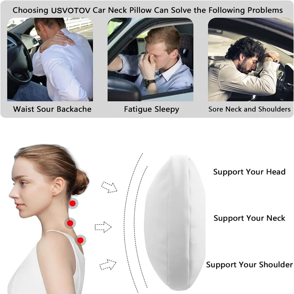 Comfortable Headrest Neck Pillow Support For Tesla Model 3 Y S X YL Genesis Hyundai Tucson Grandeur Avante Kia BMW Mercedes Benz Vue