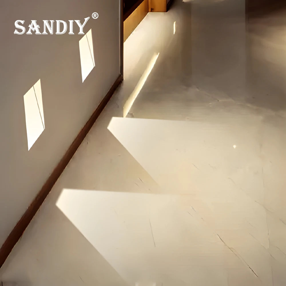 SANDIY 3W Motion Sensor Recessed LED Stair Step Wall Light Recessed LED Step Light Vue