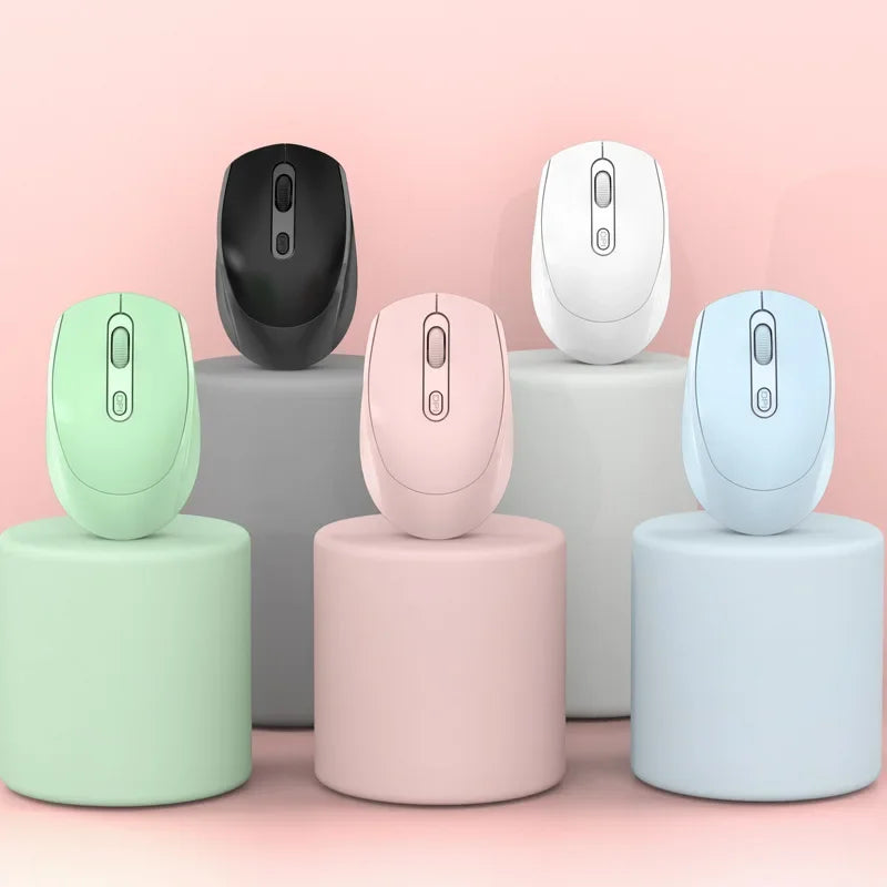Portable Computer Mouse 2.4G with USB Receiver Wireless Mouse for PC Tablet Laptop (Pink) Vue