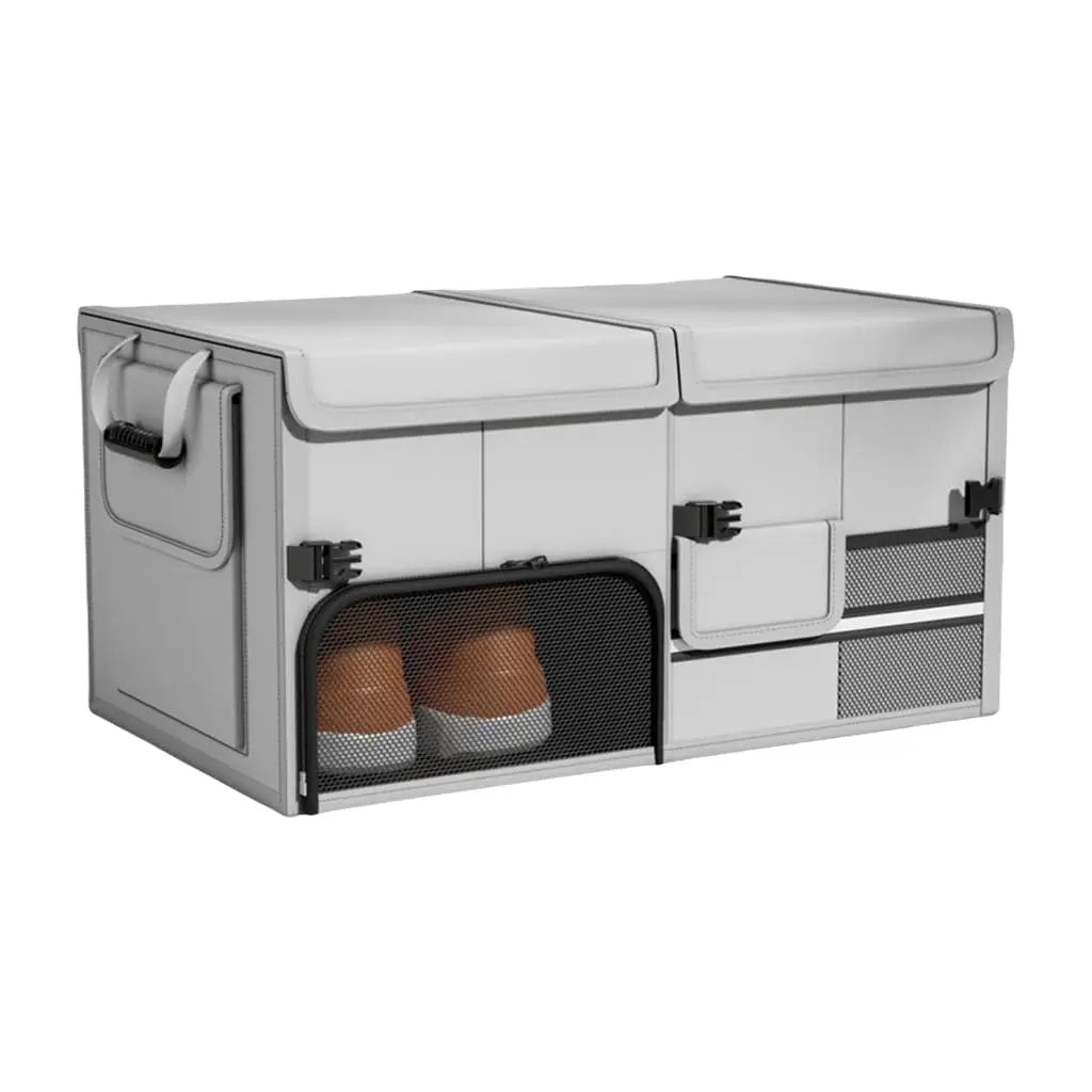 Car Trunk Storage Box Multifunctional Vehicle Storage Box Pressure-Resistant Car Organizer Foldable Car Storage Box Waterproof Vue GRAY-60L
