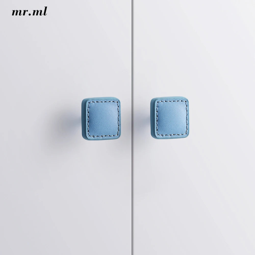 1pc drawer handle cabinet door handle leather wrapped brass door handle direction circular pink Cute cabinets Vue