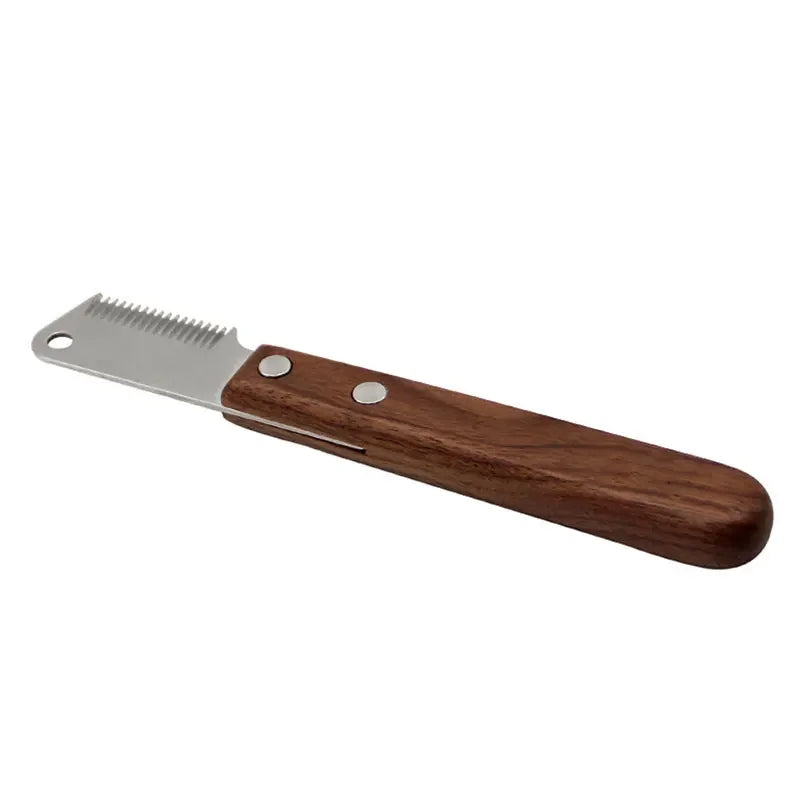 Professional Grooming Dog Comb Stainless Steel Wooden Handle Stripping Knife Pet Hair Remover Pluck Excess Undercoat accessories Vue