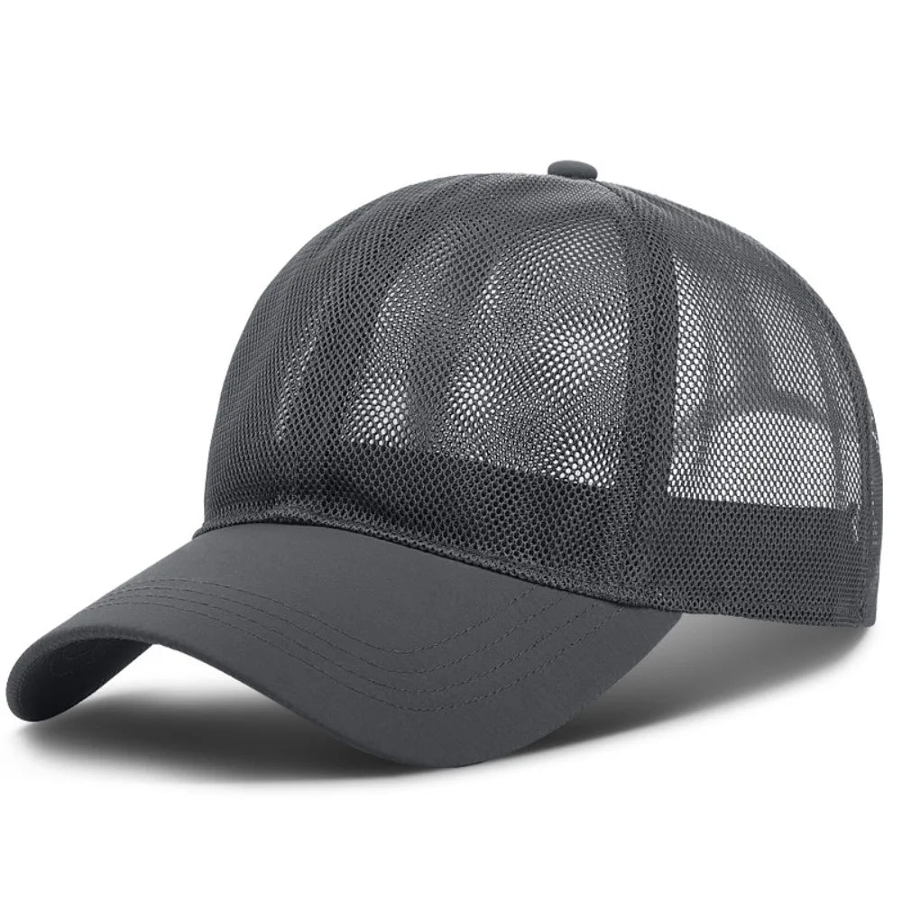 Full Mesh Trucker Baseball Cap Lightweight Breathable Hat Quick Dry