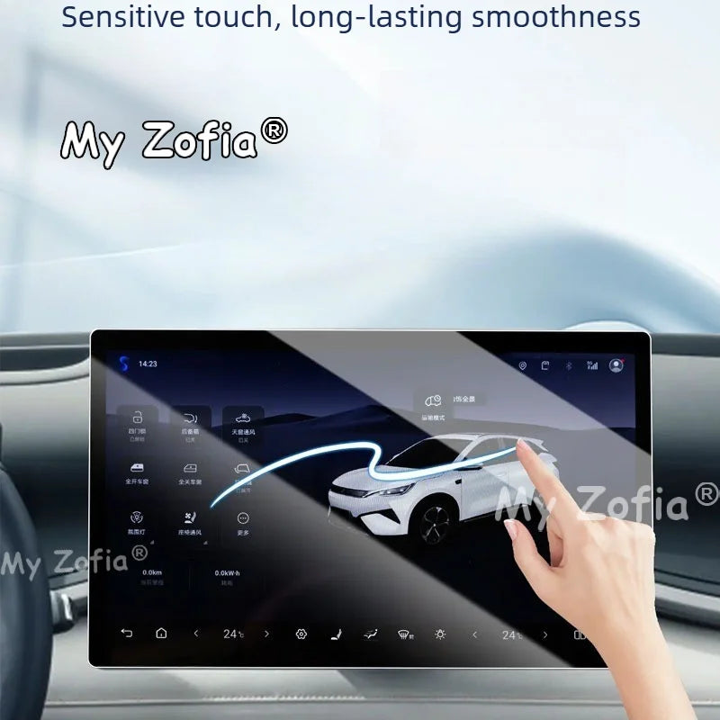 For BYD Atto 3 2026 High Transparency Anti-Burst Tempered Glass Screen Protector for Car Center Console Navigation Accessories Vue