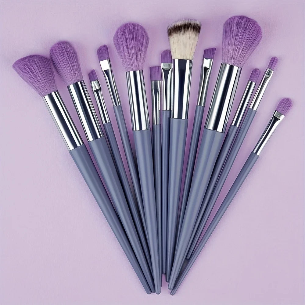 25Pcs Makeup Brush Set Soft Makeup Sponge Puff Set Cosmetics Foundation Blush Powder Eyeshadow Portable Makeup Brush Beauty Tool Vue 13Purple
