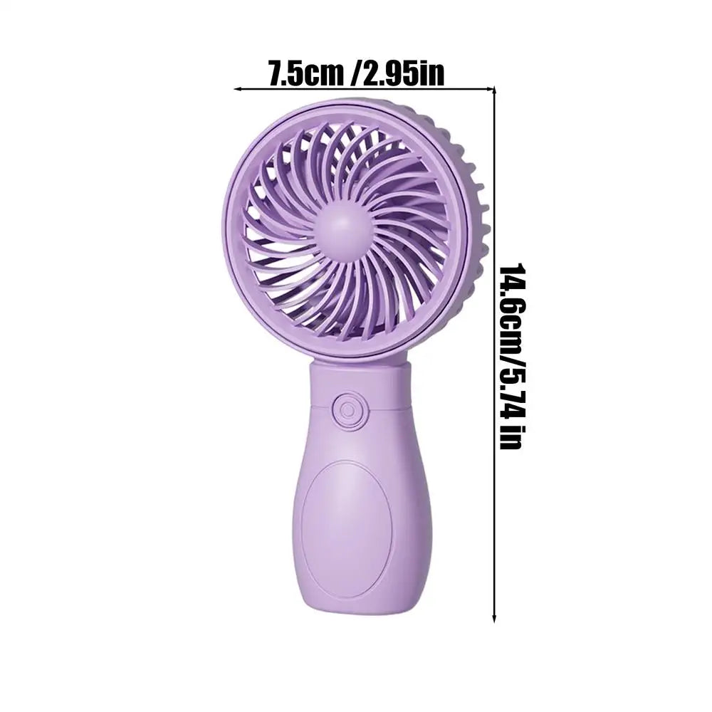 3 Speed Mini Handheld Fan, Ultra Low Noise Portable Desk Fan, Small Personal Cooler for Home Office School Travel Indoor Outdoor Vue C