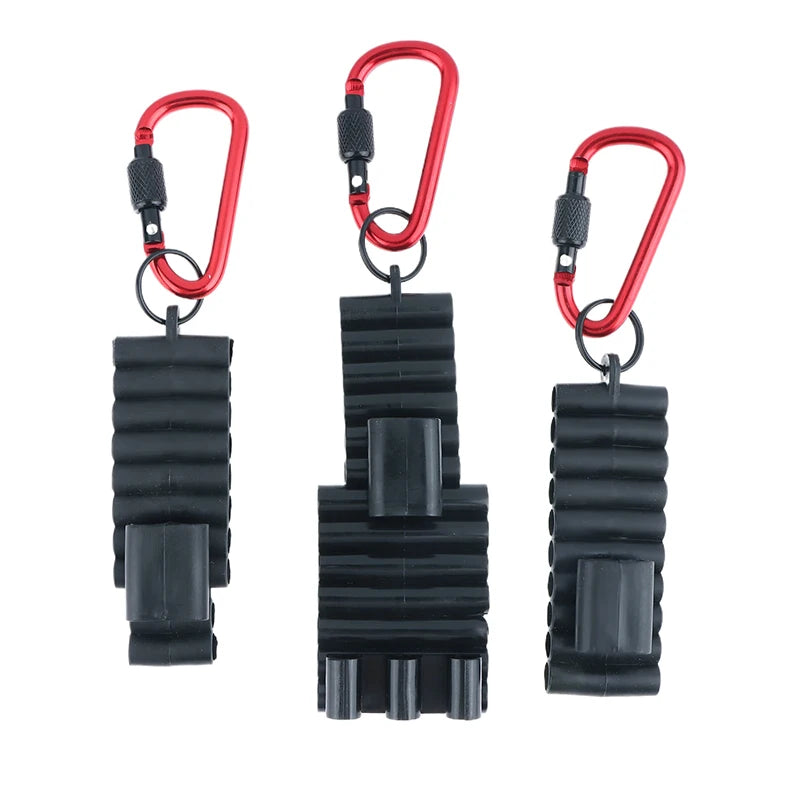 Portable Rubber Screwdriver Bit Holder With Carabiner Keychain Multi Cross Driver Bit Organizer Sleeve Vue