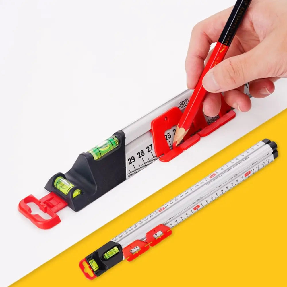 High Precision Level Marking Ruler Aluminum Alloy Measuring Tools Bubble Level Gauge Calibration Horizontal Vue