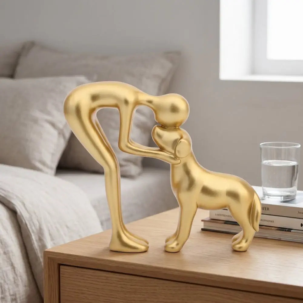 Creative Resin Dog Statue Home Decoration Funny Desktop Ornaments Cute Nordic Style Interactive Figurine Office Decoration Vue