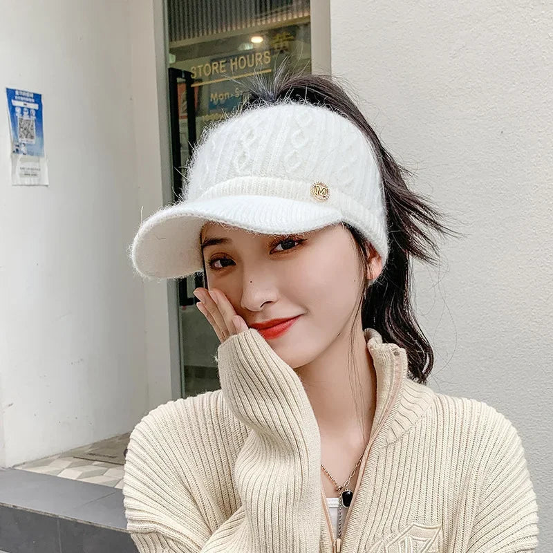 1-5PCS Knitted Velvet Beanie for Women Teens Stylish Warm Winter Outdoor Fall Cap Cozy Versatile Cold Weather Fashion Accessory Vue