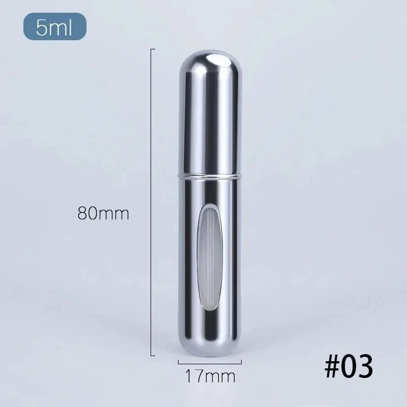 vvocci For Cosmetics Mini Aluminum Spray Alcochol Empty 5ml Refillable Bottle Portable Perfume Atomizer Liquid Container Vue M13 03