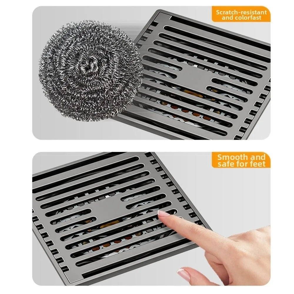 Anti-Odor Stainless Steel Floor Drain Dual Use Universal Shower Trap Filter Square All Copper Drain Core Floor Hair Catcher Vue