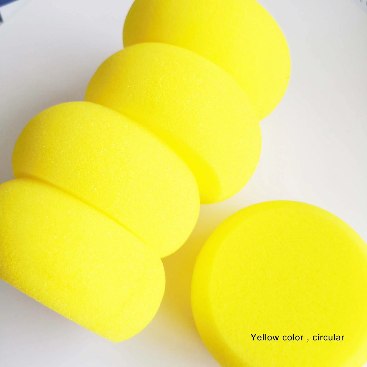 5pcs Soft and Skin Friendly Yellow Black Pink Water Droplets Semi-circular body Art painting sponge Vue Y-5 round-1 China Mainland