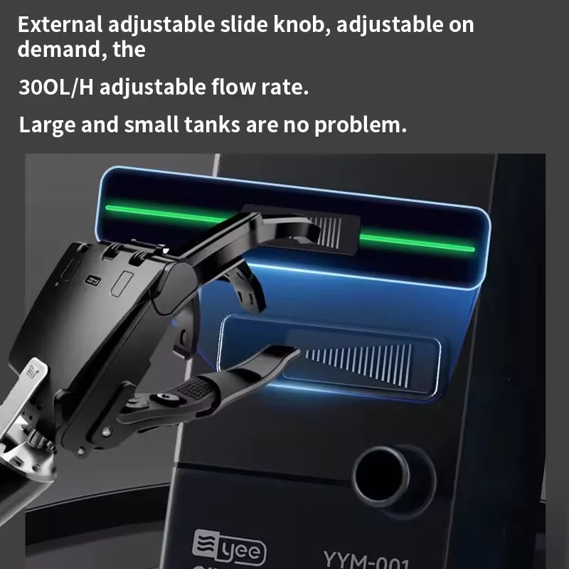 Mini Aquarium Surface Oil Skimmer Filter Mute Auto Oil Film Processor Remove Tool for Fish Tank Water Filtration 220-240V 3W Vue