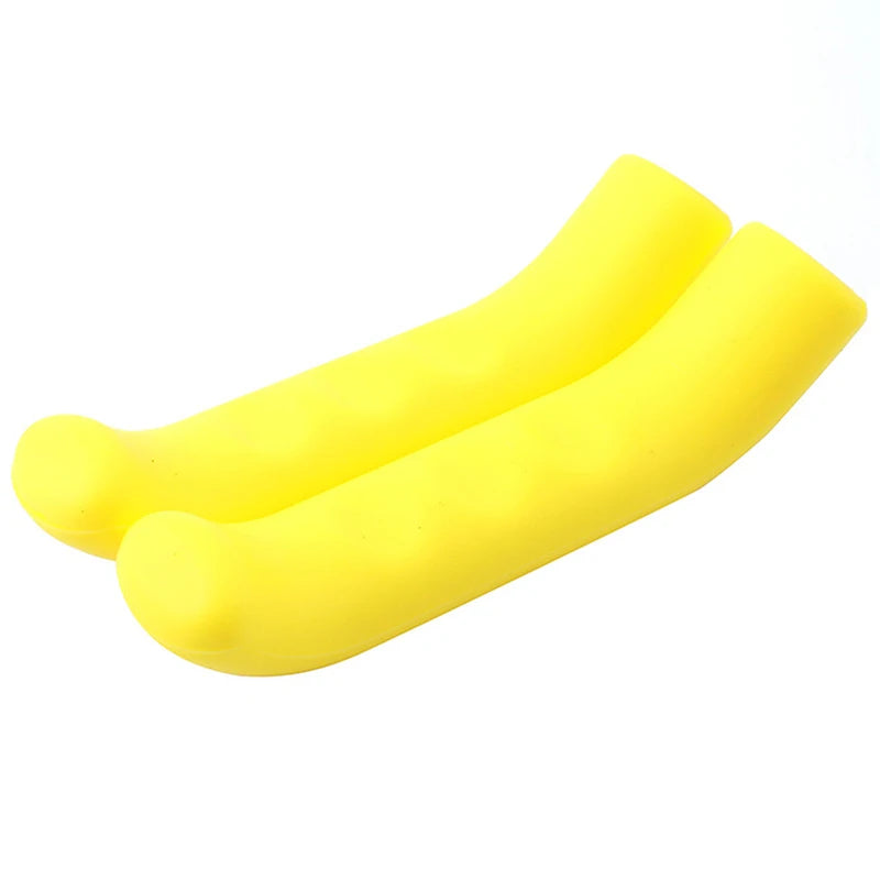 2PCS Bicycle Brake Handle Cover TPR MTB Grips Bicycle Handlebar Protect Cover Anti-slip Bicycle Protective Gear Bike Accessories Vue Yellow