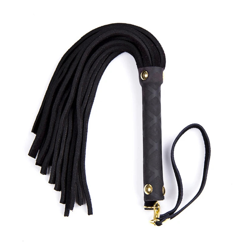 Pu Leather Pimp Whip Racing Riding Crop Party Flogger Hand Cuffs