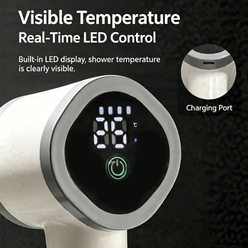 2.0A Portable Outdoor Bathing Tool Field 3 Color Water Temperature Construction Site Dormitory Electric Shower Rural Home Shower Vue