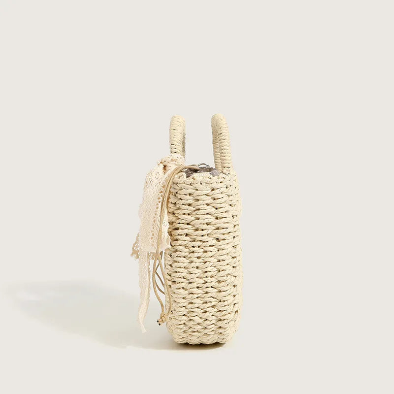 Summer Straw Beach Bag Hand-woven Women Handbag Fashion Basket