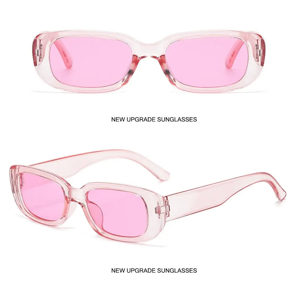 Trendy Narrow Square Frame Y2K Sun Glasses Candy UV400 Protection