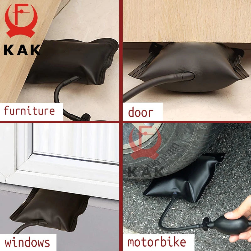 KAK Car Door Window Open Air Bag Pump Wedge Pad Entry Inflatable Shim Tools Professional Universal Air Pump Wedge Hand Tool Vue