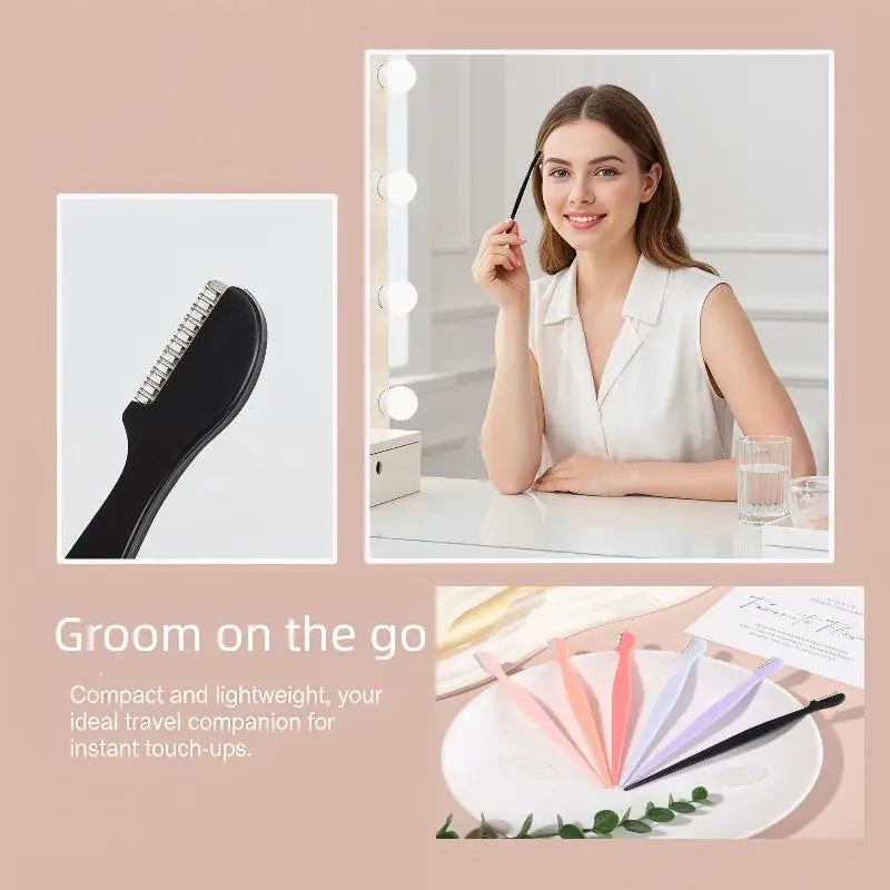 2/3/5Pcs Beginner-Friendly Eyebrow Trimmers with Straight Handle and Round Head Features Vue