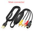 USB Video Capture Card VHS TV DVD VCR Video Audio Converter USB To AV Video Capture Adapter for PC Vue Male connector