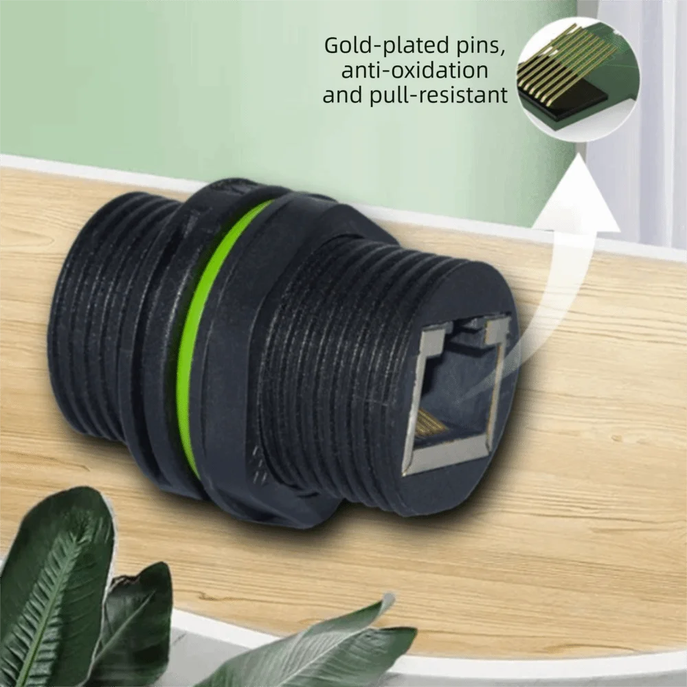 Female Socket IP68 Waterproof RJ45 Connector 8 Core Dual Size M20 M23 Network Extension Cable Shielded M20 Panel Mount Socket Vue