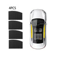 Black Gray Car Privacy Sunshade Embedded Car Curtains Retractable Sliding Rail Car Interior Private Sunscreen Side Window Cloth Vue 4pcs black