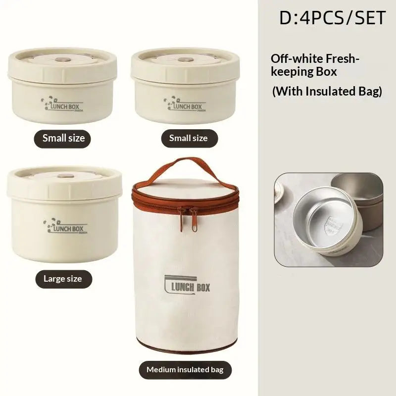 Portable Insulated Food Lunch Container Thermal Box 1 2 3 4 Separate