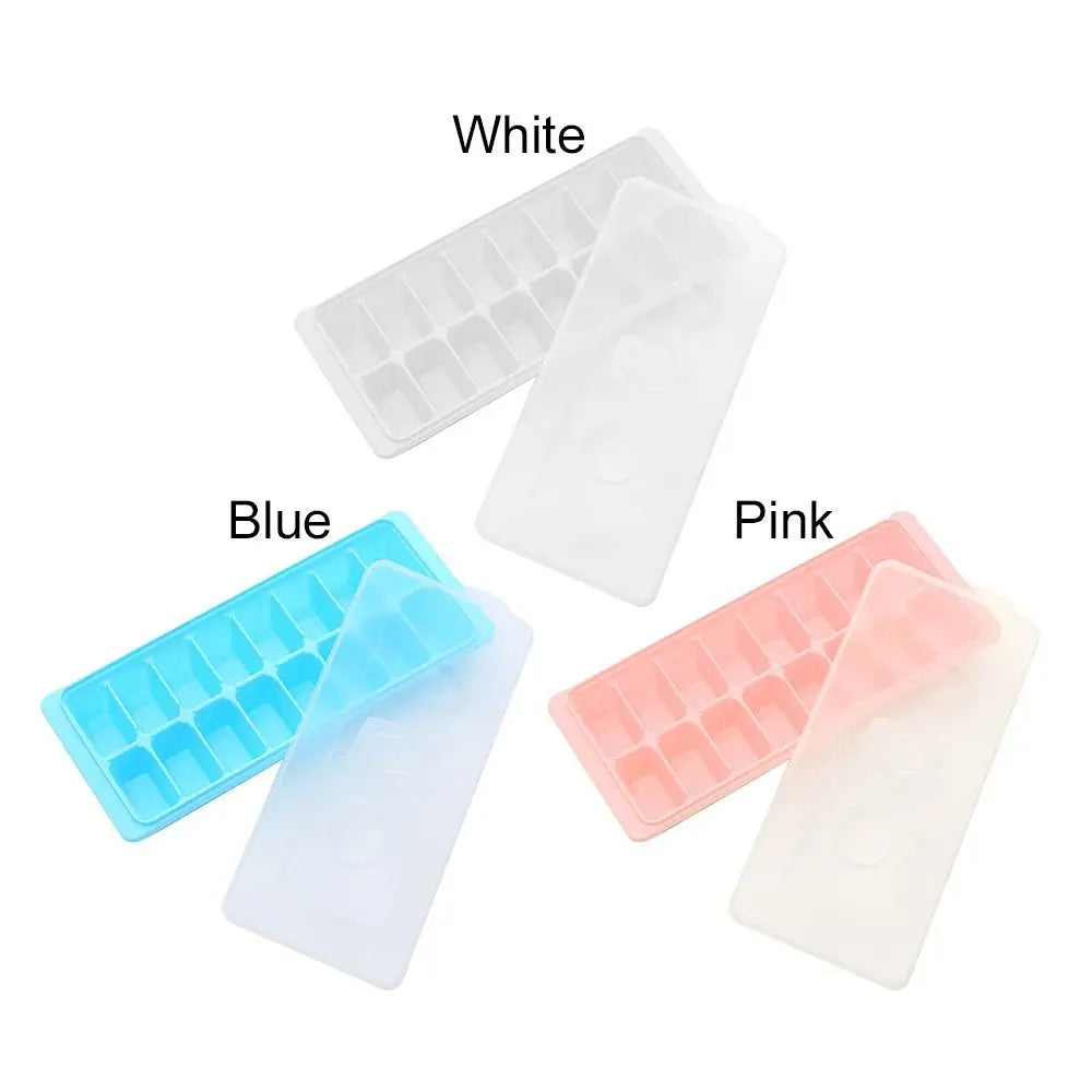 Cover Ice Cube Tray DIY Kitchen Box Storage Making Mould Lattice