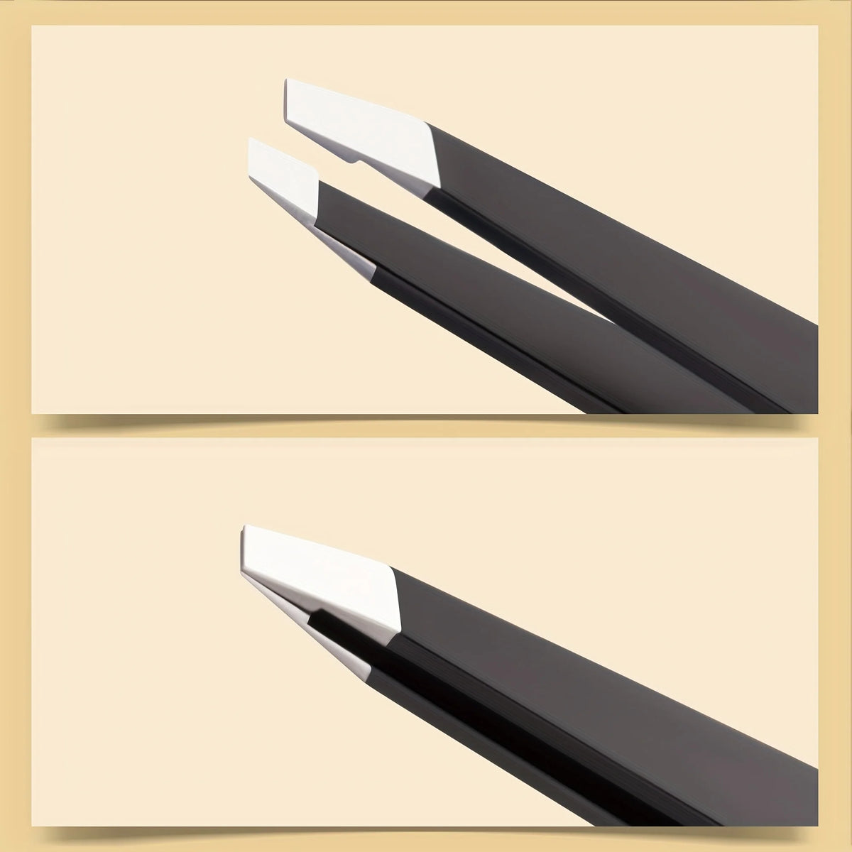 1/2pcs Tweezers for Eyebrows, Facial Hair, Ingrown Hair Removal, Slant and Point Tip Tweezers Set for Women and Men Vue