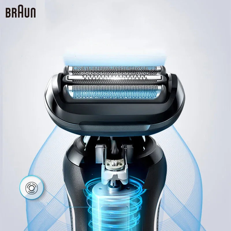 Braun Electric Shaver Series S5 Razor Rechargeable Wet Dry Dual Use Floating Heads Shaving Machine Face Hair Removal Beard Cutti Vue