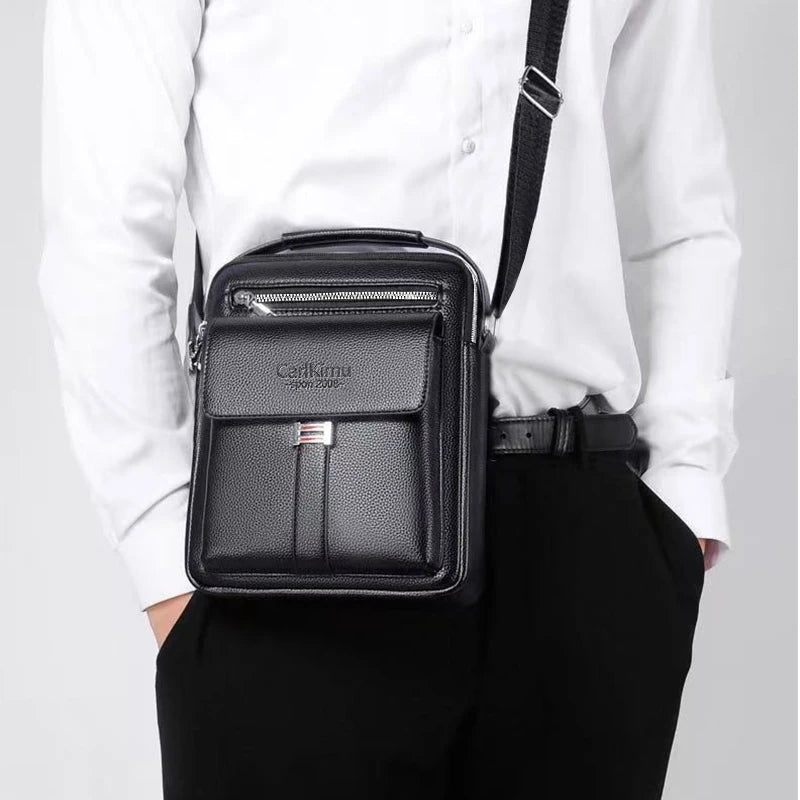Men's Leather Crossbody Shoulder Bags Tote Fashion Business Man