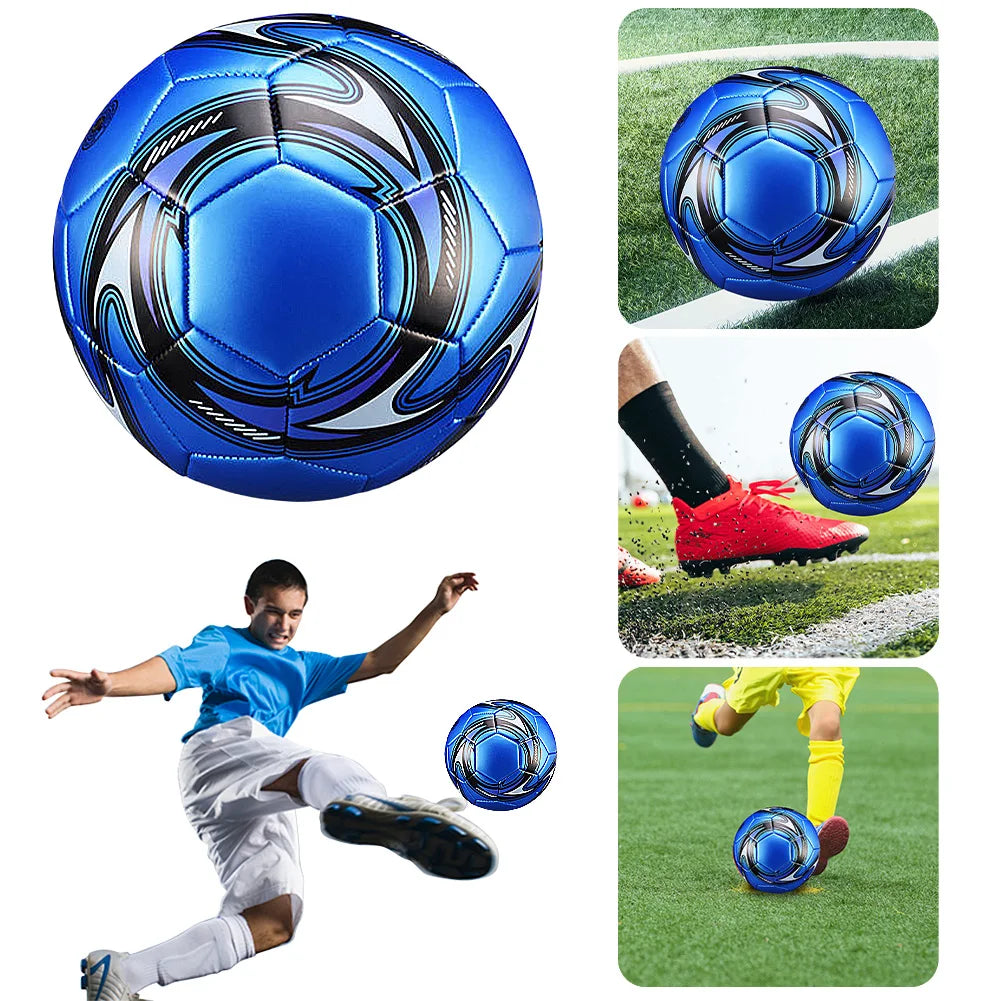 Size 5 Machine Stitched Football PU Match Training Football Waterproof Professional Soccer Ball for Outdoor Sports Vue