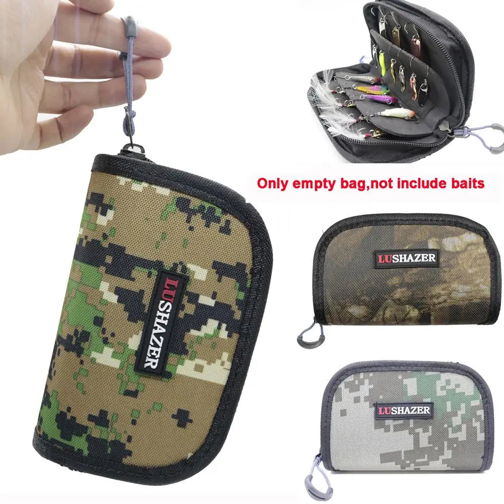 Outdoor Metal Lures Spoon Baits Tackle Box Storage Case Fishing Accessories Lures Bag Vue