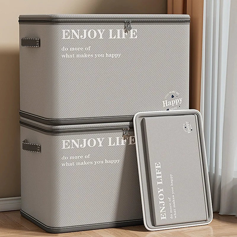 Home Campus Clothes Storage Box Home Fabric Large Capacity Wardrobe Clothes Quilt Sorting Box Makeup Storage Box Vue