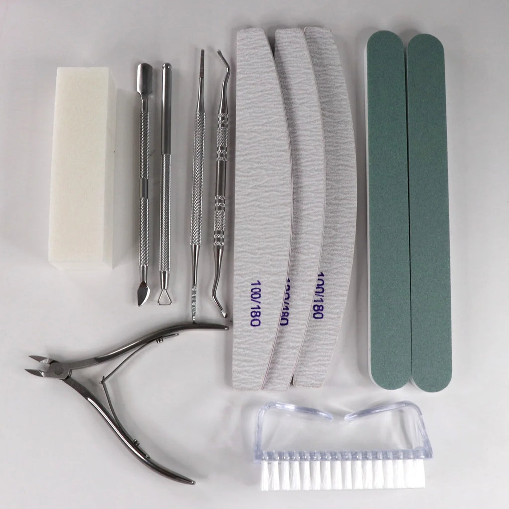 Professional Cuticle Remove Nail Art Tool Set Cuticle Nippers/Nail Buffer Block/Cuticle Pusher/ Peeler For Nai Art Vue