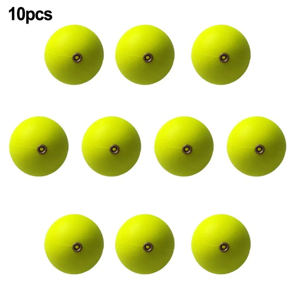 10PCS Portable with Copper Ring Foam Floating Ball Buoyancy Foam Buoyancy Balls Lightweight Hard Saltwater Vue