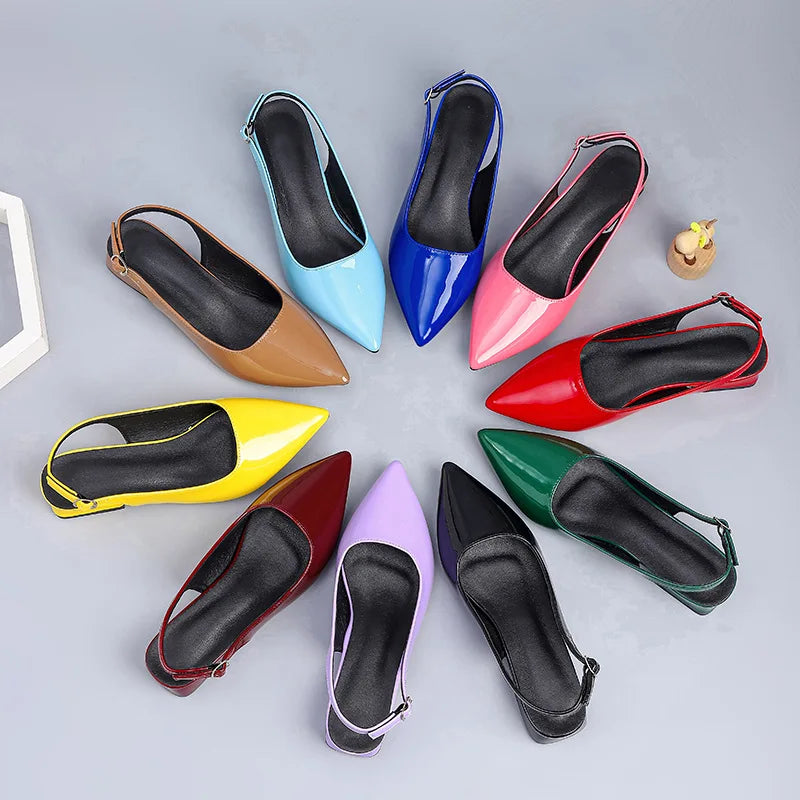 Women's Pointed Toe Slingback Block Heel Sandals | Sizes 35–43 Slingback Heeled Sandals Vue
