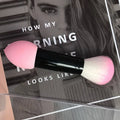 1pc Professional blusher brush Nylon Make up Brushes Two Head Metal Cosmetic Tools with Sponge Pink Color drop shipping Vue Pink